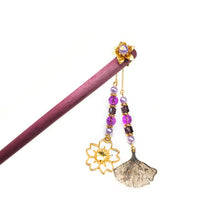 Load image into Gallery viewer, Purpleheart Flower Design Hairpin
