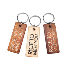 Load image into Gallery viewer, Rice To Meet You Wood Keychain