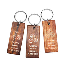 Load image into Gallery viewer, Rouge Wood Keychain