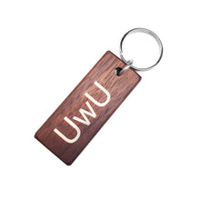 Load image into Gallery viewer, UwU Wood Keychain