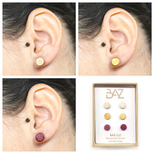 Load image into Gallery viewer, Wooden Circle Earring Studs