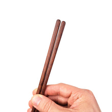 Load image into Gallery viewer, Granadillo wood brown Chopsticks end. Custom personalized engraving not shown