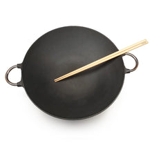 Load image into Gallery viewer, Maple cooking chopsticks in wok. Custom personalized engraving shown