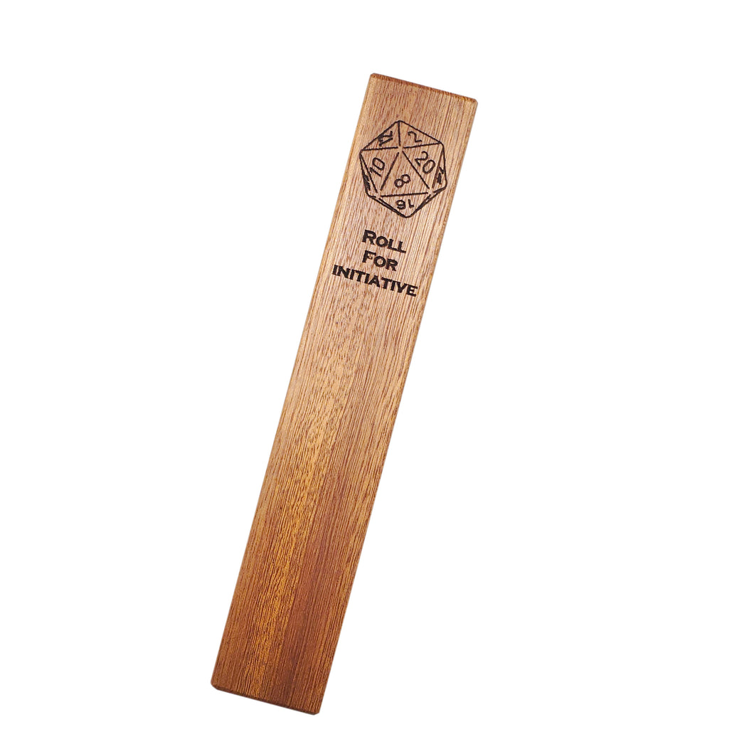Roll for Initiative Wood Bookmark