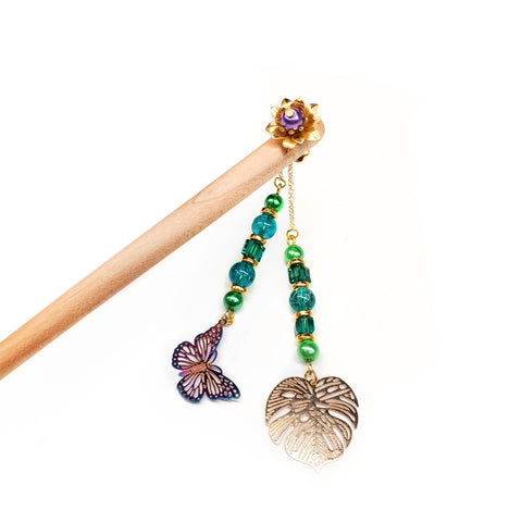 Maple Butterfly Design Hairpin