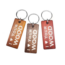Load image into Gallery viewer, I Love Wood Keychain
