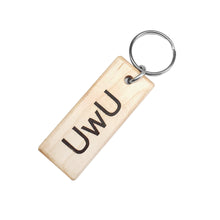 Load image into Gallery viewer, UwU Wood Keychain
