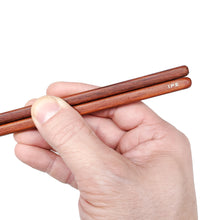 Load image into Gallery viewer, Ipe brown cooking chopsticks end. Custom personalized engraving shown

