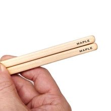 Load image into Gallery viewer, Maple cooking chopsticks end. Custom personalized engraving shown
